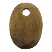 Pendentif facetté ovale 14x10 mm en pierre gemme - Oeil de tigre x1|raw }}