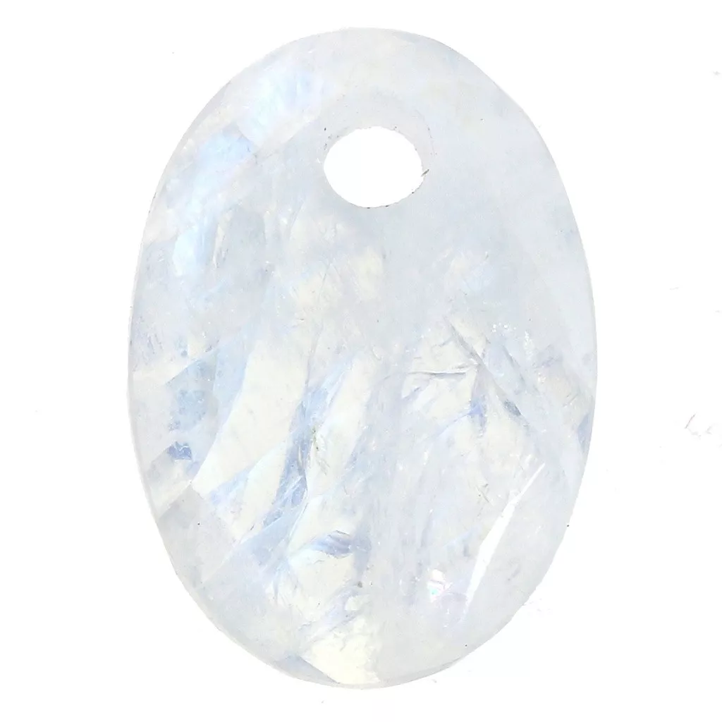 Pendentif Ovale En Pierre De Lune Couleur Pêche - Occasion, Bijou Apaisant Et Féminin
