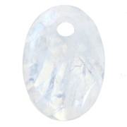 Pendentif facetté ovale 14x10 mm en pierre gemme - Pierre de lune x1|raw }}