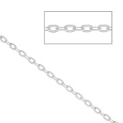 Chaîne maille forçat ovale limée 1.6 mm en Argent 925 x50cm|raw }}