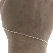 Chaîne maille forçat ovale limée 1.6 mm en Argent 925 x50cm