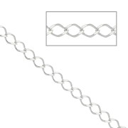 Chaîne maille rombo limée 2.3 mm en Argent 925 x50cm|raw }}