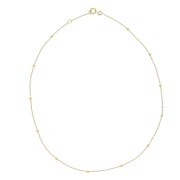 Tour de cou maille forçat alternée perles 2.5 mm (1x3) Plaqué Or 3 microns x42 cm|raw }}