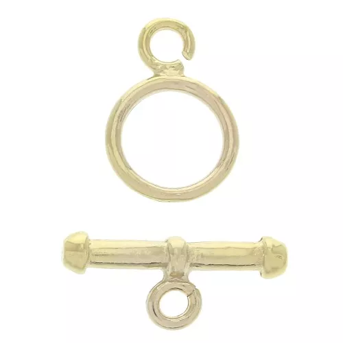 Fermoir en T pour bracelet ou collier 13 mm - Plaqué Or 3 microns x1