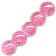 Cracked Beads 12 mm Light Rose x5|raw }}