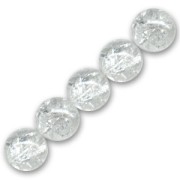 Cracked Beads 10 mm Crystal x10|raw }}