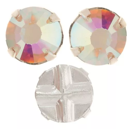 Strass à coudre 6 mm Crystal AB x5