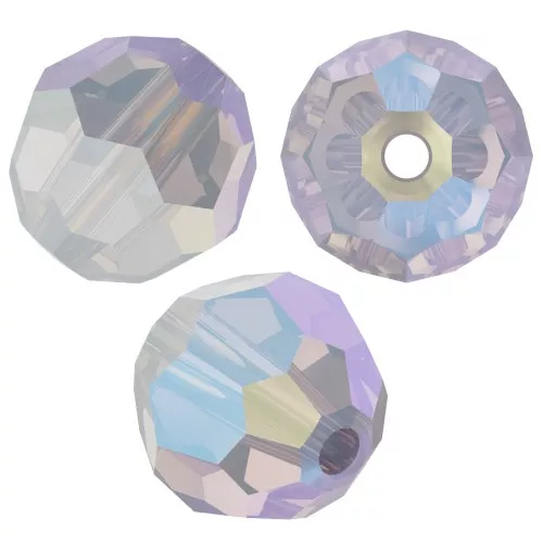 Perles rondes PureCrystal 5000 6 mm - White Opal Shimmer x6