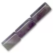 Perles en pierre gemme Amethyste tubes 12x6 mm x8