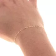 Chaîne maille Forçat limée 1.5 mm - Gold filled (or laminé) x50cm