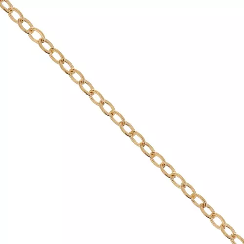 Chaîne maille Forçat limée 1.9 mm - Gold filled (or laminé)  x50cm