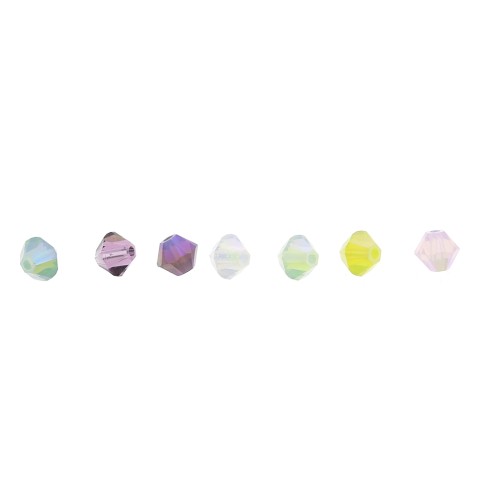 100 Perles Toupies En Cristal Preciosa 4mm Couleur Light Rose - Neuf, Pour Création Bijoux