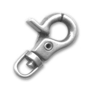 Fermoir mousqueton 21 mm argenté vieilli x1|raw }}