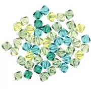Vert - Mix de Toupies en cristal PureCrystal 5328 4 mm Vert x50 Mix de Toupies en cristal PureCrystal 5328 4 mm Vert x50