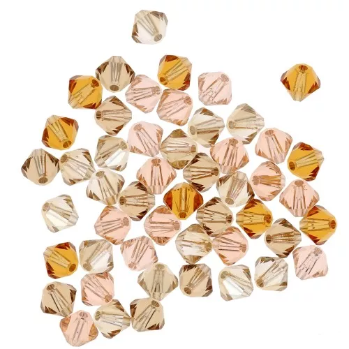 Mix de Toupies en cristal PureCrystal 5328 4 mm Pêche x50