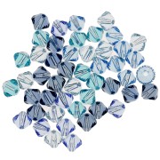 Mix de Toupies en cristal PureCrystal 5328 4 mm Bleu x50|raw }}