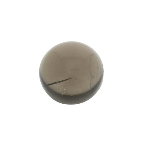 Cabochon rond 6 mm en pierre gemme - Quartz fumé x1