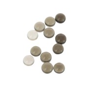 Cabochon rond 6 mm en pierre gemme - Quartz fumé x1
