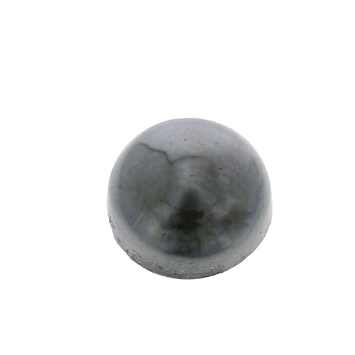 Cabochon rond 6 mm en pierre gemme - Hematite x1