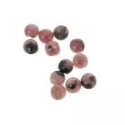 Cabochon rond 6 mm en pierre gemme - Rhodonite x1