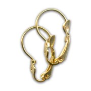 Dormeuses trouées 20 mm doré x2|raw }}