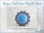 Cabochon rond en verre par Puca® 25 mm Opaque Red Coral Tweedy x1