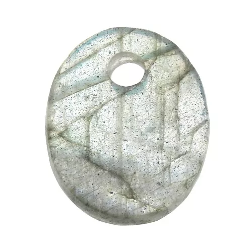Sequin ovale 12x10 mm en pierre gemme - Labradorite x1