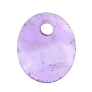 Sequin ovale 12x10 mm en pierre gemme - Amethyste x1|raw }}