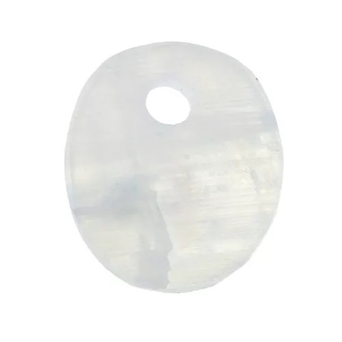 Sequin ovale 12x10 mm en pierre gemme - Pierre de lune x1