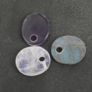 Sequin ovale 10x8 mm en pierre gemme - Labradorite x1