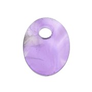 Sequin ovale 10x8 mm en pierre gemme - Amethyste x1|raw }}