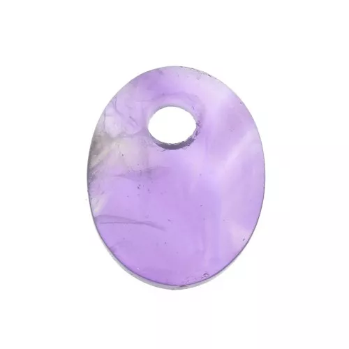 Sequin ovale 10x8 mm en pierre gemme - Amethyste x1