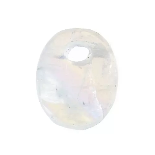 Sequin ovale 10x8 mm en pierre gemme - Pierre de lune x1
