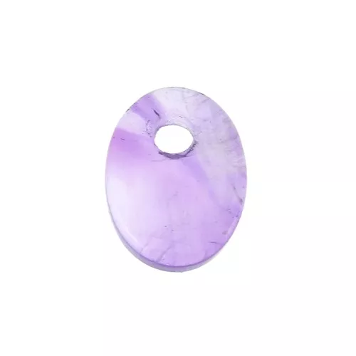 Sequin ovale 8x6 mm en pierre gemme - Amethyste x1