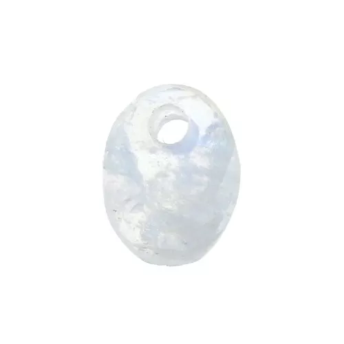 Sequin ovale 8x6 mm en pierre gemme - Pierre de lune x1