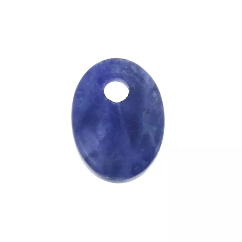 Sequin ovale 8x6 mm en pierre gemme - Sodalite x1