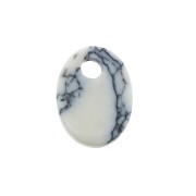 Sequin ovale 8x6 mm en pierre gemme - Howlite x1|raw }}