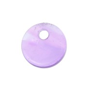 Sequin rond 8 mm en pierre gemme - Amethyste x1