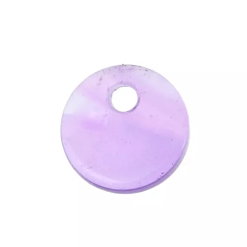 Sequin rond 8 mm en pierre gemme - Amethyste x1