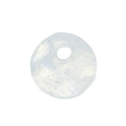 Sequin rond 8 mm en pierre gemme - Pierre de lune x1|raw }}