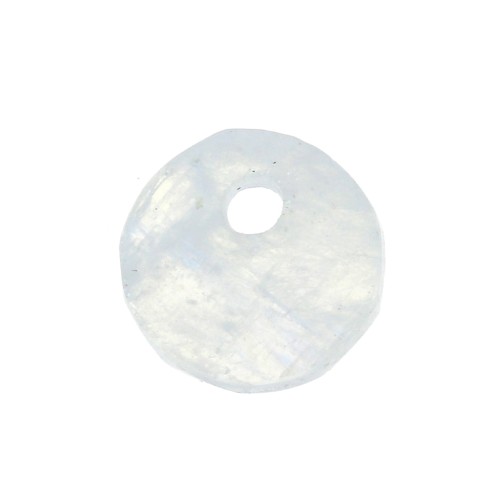 Sequin rond 8 mm en pierre gemme - Pierre de lune x1