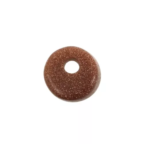 Sequin rond 6 mm en pierre gemme Gold Stone - Imitation Pierre de soleil x1