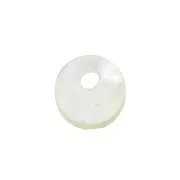 Sequin rond 6 mm en nacre x1