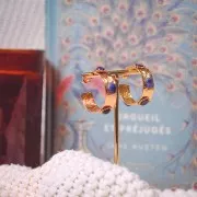 Palet ovale 8x6 mm en pierre gemme - Sodalite x1