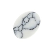 Palet ovale 8x6 mm en pierre gemme - Howlite x1|raw }}