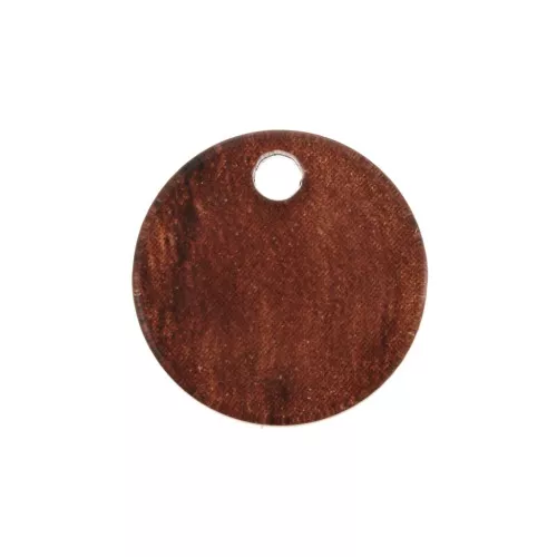 Sequin rond en plexiglas 15 mm motif bois - Marron x1