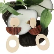 Sequin rond en plexiglas 15 mm motif léopard - Vert - Rose x1