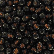 Perles rocailles Preciosa  9/0 2.5 mm - Smoked Topaz Silver Lined x20g