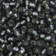 Perles rocailles Preciosa  9/0 2.5 mm - Black Diamond Silver Lined x10g