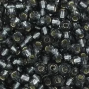 Perles rocailles Preciosa  9/0 2.5 mm - Black Diamond Silver Lined x10g